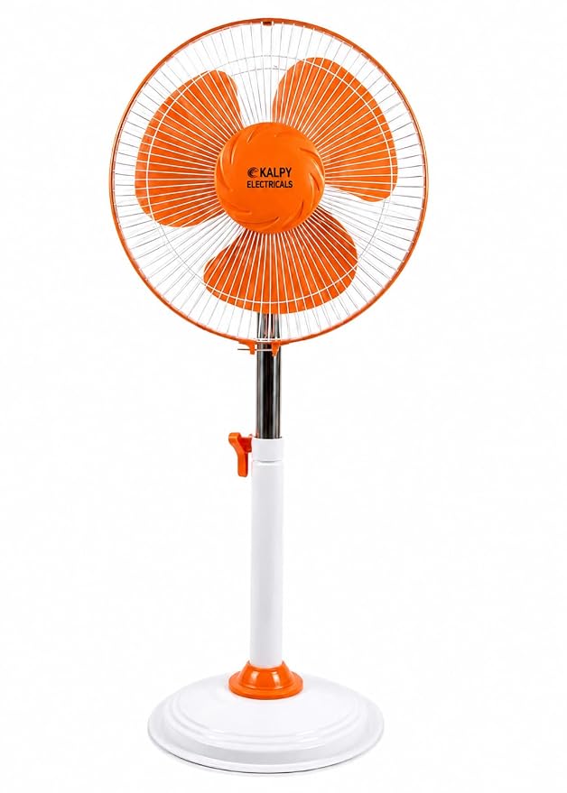 Orange pedestal fan
